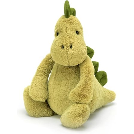 Jellycat Bashful Dino - Blødt legetøj, Medium 30 cm Dinosaur Plyslegetøj, Klassisk Gave til Børn Medium Medium 30cm