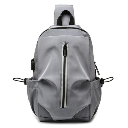 Crossbody ryggsäck axelväska män kvinnor lämplig, grå