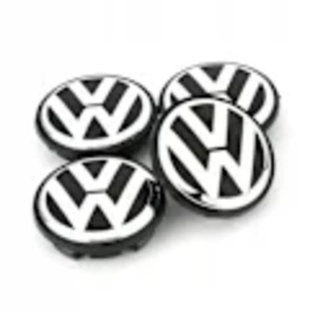4-pak - Volkswagen VW Center Cap/Hub Emblem - Sølv Automotive 56mm