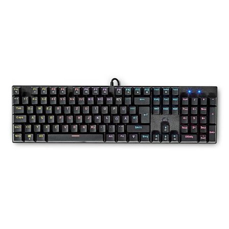 Trådat Gaming Tagentbord | USB Type-A | Mekaniska Nycklar | LED | Tyska | DE Layout | USB ström | Strömkabel längd: 1.50 m | Spel