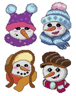 Plast Canvas Snemænd - Orchidea