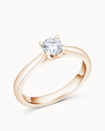 Solitairering Amy 18K Rosaguld Naturlig Diamant 0.30 Carat - Forlovelsesringe & Vielsesringe hos Vanbruun