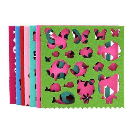 7 stk. Uldfilt Form Nålefilt DIY Håndværk Stencil Applikation Håndværksdesign