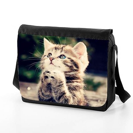 tabby kattunge väska med axelrem - Messenger Bag