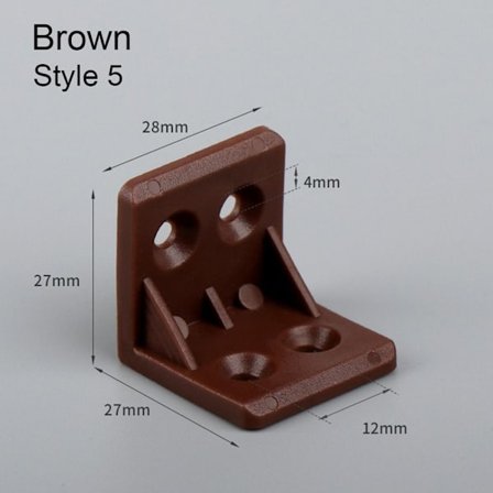 Vinkel Hjørnekode Plast Hjørnekode BRUN STYLE 5 STYLE 5
