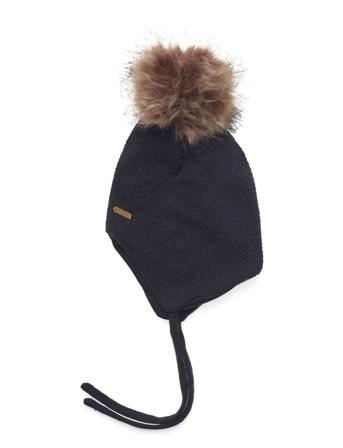 Hat W. Detachable Fake Fur Navy Minymo