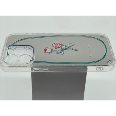 iPhone 13, Pro & Max aurora ros med spegelglas blomma