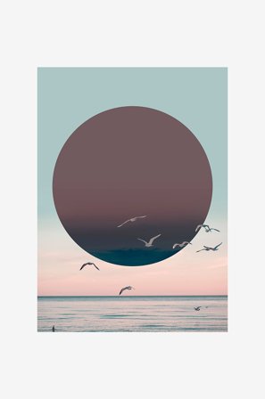 Malerifabrikken - Juliste Sundown 2 - Liila - Julisteet - - Homeroom