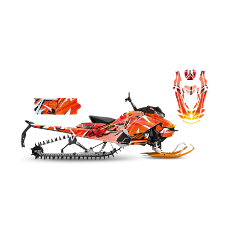 Dekalkit SweTown Gasm Orange - Ski-Doo Renegade Backcountry X 850 E-Tec 2018-2018