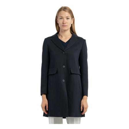 Max Mara Weekend, Single-Breasted Coats Blauw, Dames, Maat:S,polyester