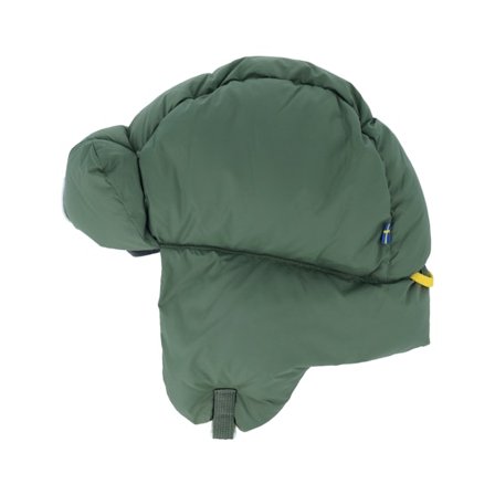 Fjällräven - Verde unconstructed Beanie - Expedition Down Heater Patina Green Trapper @ Hatstore