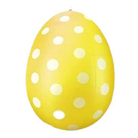 Påskeoppblåsbar egg stor prikk trykk hengende fargerik egg ornament ferie gård hage plen veranda fest utendørs dekorasjon egg