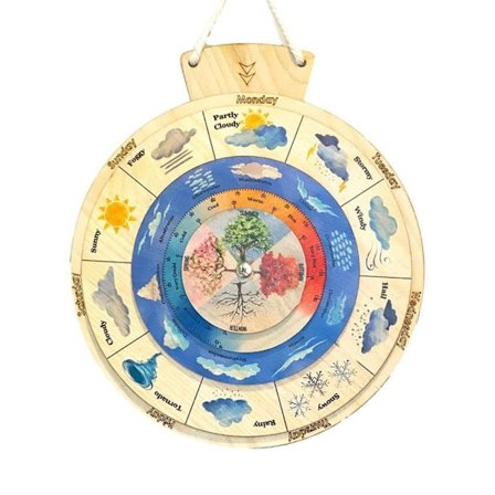 Weather Calendar Pendant Weather Learning Toy Montessori
