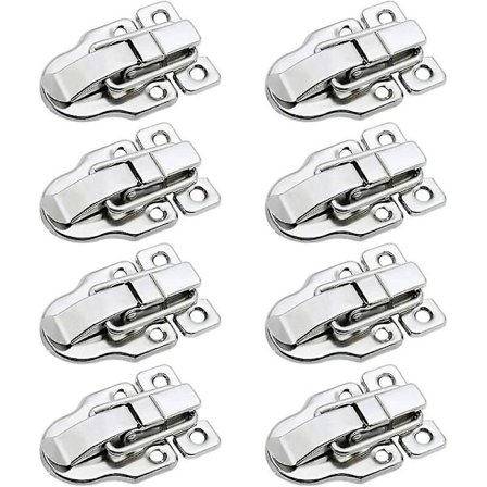 Metallivivun salpa lukko salpa jousi laatikko salpa tavaratila työkalupakki säilytyslaatikko 8 kpl