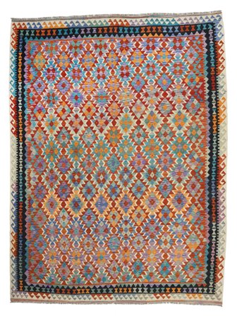 315X391 Alfombra Oriental Kilim Afghan Old Style Marrón/Rojo Oscuro Grande (Lana, Afganistán)