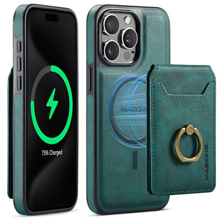 Kompatibel med Apple IP16/15/14 Magnetisk Split MagSafe Kortholder Etui