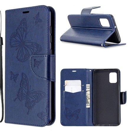 Butterfly Samsung Galaxy A31 Etui - Blå