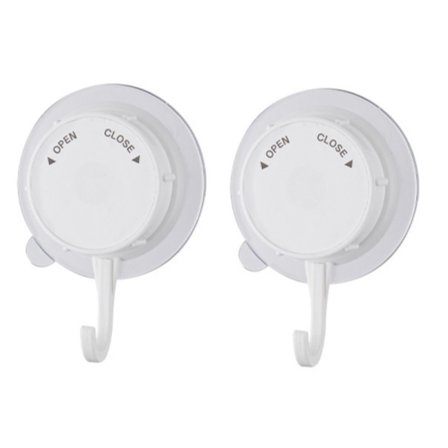 Kraftig sugekop-kroge 2-pak