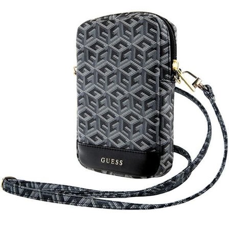 Guess Zip GCube Bottom Stripe telefonväska - svart