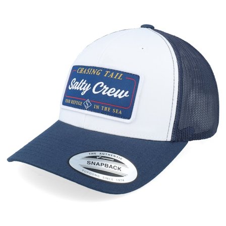 Salty Crew - Marina Retro White/Navy Trucker Trucker White Cap - @ Hatstore