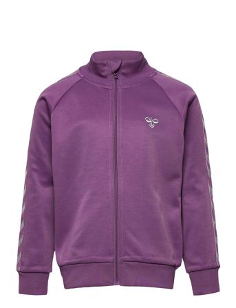 Hmlkick Zip Jacket Sweatshirt Trøje Lilla Hummel