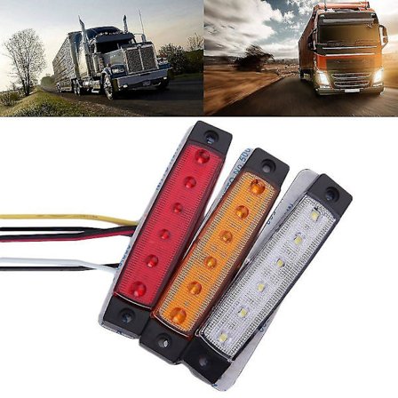 6 LED Sidemarkerlys til Bil, Lastbil og Trailer 12V Vandafvisende