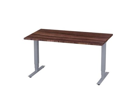 deNord Design Bord höj/sänk Pro 1400x800 valnöt/silver - Lyreco - Kontorsmöbler och inredning - Bord och hurtsar - Skrivbord - Höj/sänkbar