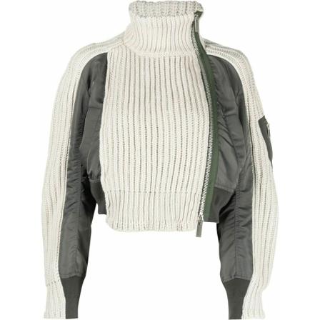 Sacai, Light Jackets Grijs, Dames, Maat:M