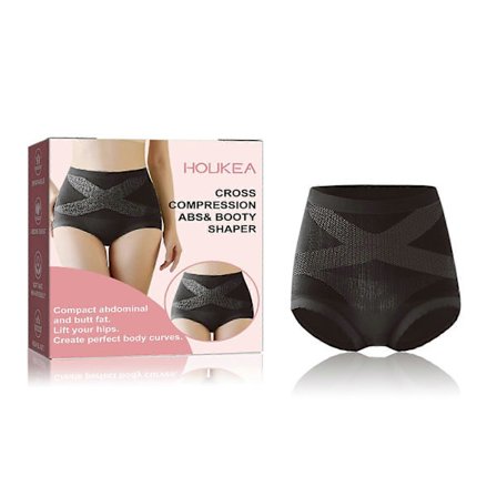HOUKEA Lantiota kohottavat, korkeavyötäröiset ja vatsaa tukevat tiukat housut naisten alusvaatteisiin, mukavat, hengittävät ja kulutusta kestävät, 