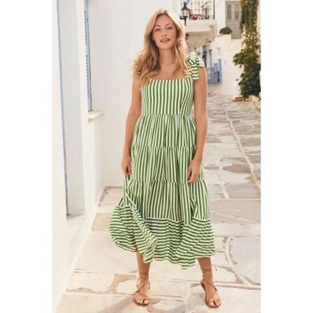 Sommar kvinnors nya ärmlösa Spicy Girl Print Long Strap Dress XL
