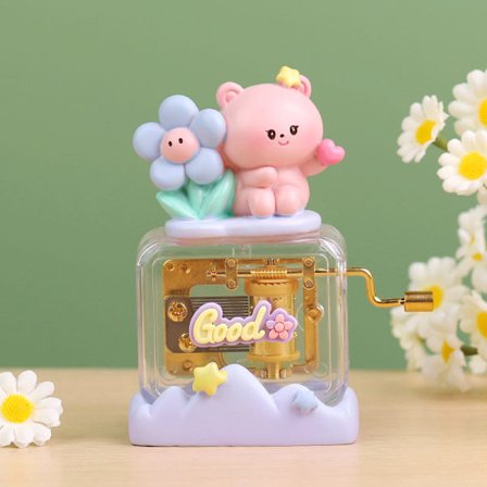 Håndsveivet spilledåse, egnet for mamma, pappa, datter, sønn, unik og beste gave til bursdager, bryllup og valentinsdag (Stil C)