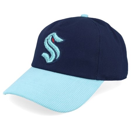 American Needle - Azul Gorra - Seattle Kraken Burnett Black/Blue Dad Cap @ Hatstore