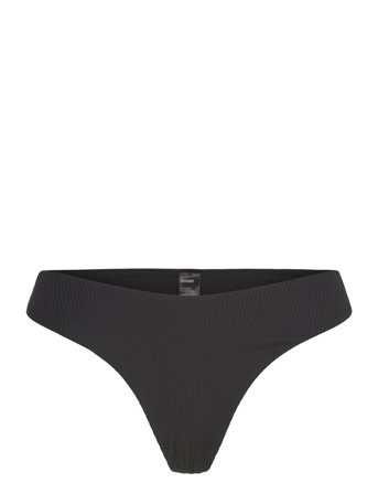 Weekday V-Shaped Ribbed Bikini Thong - Black - S