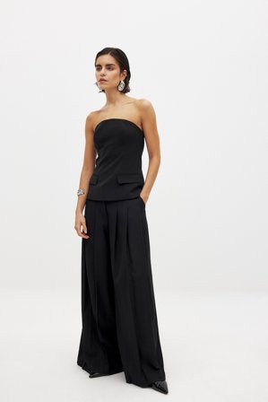 NA-KD Corset style bandeau - - Noir - EU 40