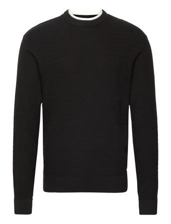 Structured Doublelayer Knit Black Tom Tailor