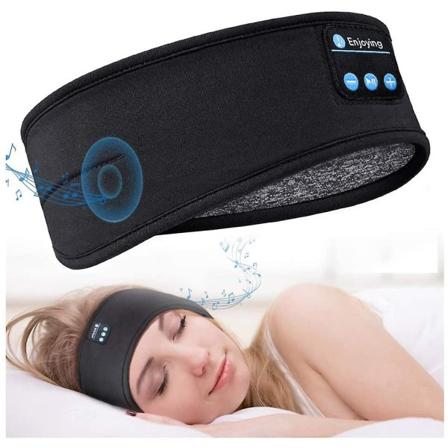 Bluetooth-søvnhodetelefoner Sportshodebånd Tynn Myk Elastisk Komfortabel trådløs musikkhodetelefoner Sidesovende øyemasker Grey