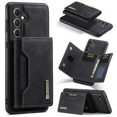 8-FACK Samsung S24 Plus St tt ligt Skal med Magnetisk Korth llare DG.MING Detach Black