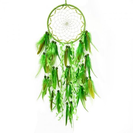 Fjerdrømmefangere Grønne drømmefangere Fjer vægophæng
