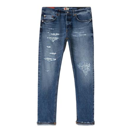 Dondup, Straight Jeans Blauw, Heren, Maat:W33,stretch