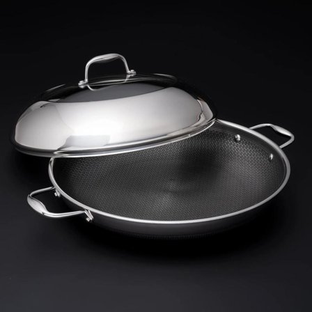 HexClad Stekepanne med stållokk Ø36, Non-stick