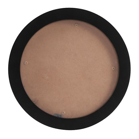 Rundt bilde i tre gave DIY vegg hengende tre bildeholder (svart)