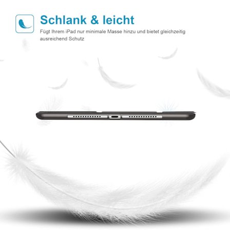 AirCase Blødt Cover til iPad 9.7 tommer iPad Air 1/2 Model A1822 A1823 A1893 A1474 A1475, Blødt TPU Beskyttende Cover Sort