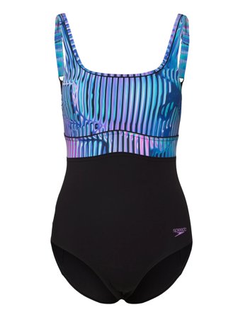 Speedo Womens Shaping Contour Eclipse Printed 1 Pc - Black - 42