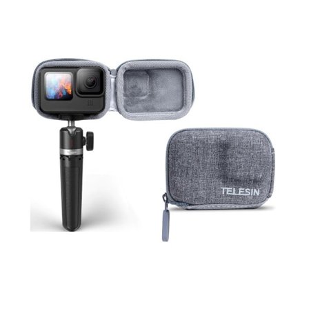 Mini Oppbevaring Beskyttelse Veske Børstet Halvt Åpen Hurtig Utløsning Bæreveske for GoPro 11 Hero 11 GoPro 10 Hero 10 9 Black