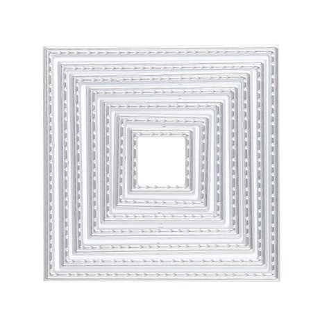 Firkantede skærestencilskabeloner Scrapbogsværktøj Album Papirkort Prægning Dekor