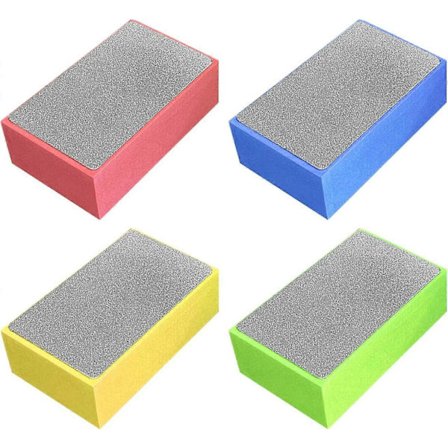 4-pak Diamant Håndpoleringspuder til Slibning af Beton, Glas, Sten, Granit, Marmor 60#, 100#, 200#, 400# (Som Vist)