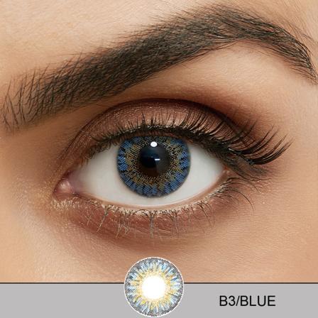 V rilliset linssit ColorBlends Blue - 12 kuukautta - Ilman vahvuutta