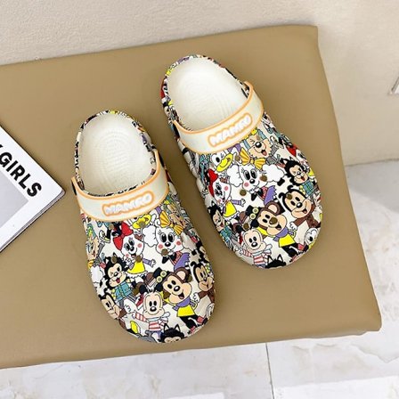 SBSGV Unisex Trädgårdsträskor Skor Dam Herr Sommar Sandaler med Slip-On-Design - Tecknad (38/39 EU)