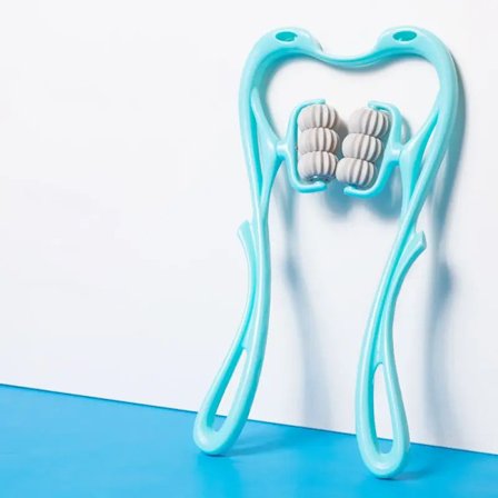 Nakkemassageværktøj punktterapi trykaflastning manuel massage nakke skuldermassage 6 rulle massage selv nakkemassage r