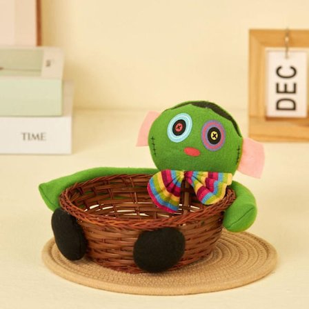 Halloween godiskorg Naturlig flätad skål festdekoration